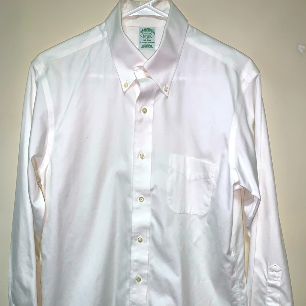 Brooks Brothers White Dress Shirt (Mens)